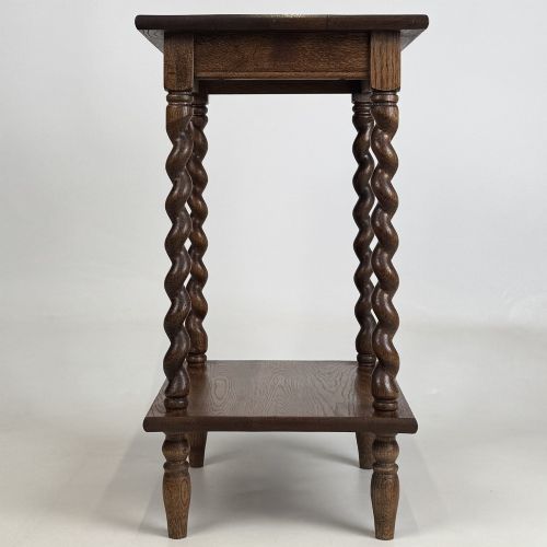 ANTIQUE 20TH CENTURY EDWARDIAN SIDE TABLE IN GOLDEN OAK - ADDITIONAL PHOTO 2
