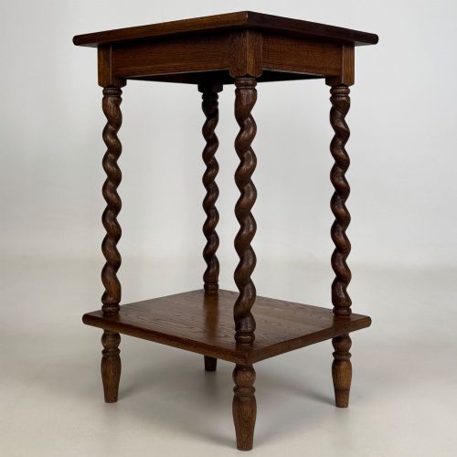 ANTIQUE 20TH CENTURY EDWARDIAN SIDE TABLE IN GOLDEN OAK - ADDITIONAL PHOTO 5