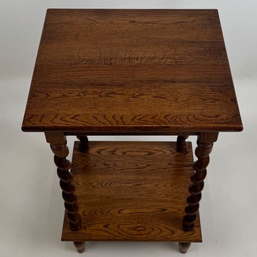 ANTIQUE 20TH CENTURY EDWARDIAN SIDE TABLE IN GOLDEN OAK - ADDITIONAL PHOTO 8