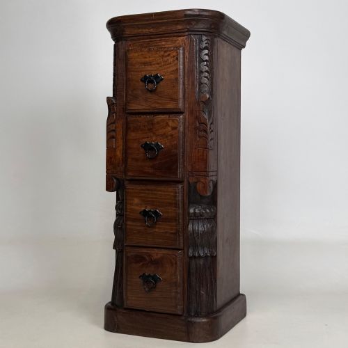 ANTIQUE 20TH CENTURY INDIAN ROSEWOOD CHEST OF DRAWERS - ADDITIONAL PHOTO 1