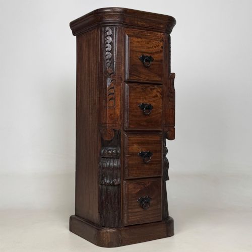 ANTIQUE 20TH CENTURY INDIAN ROSEWOOD CHEST OF DRAWERS - ADDITIONAL PHOTO 7