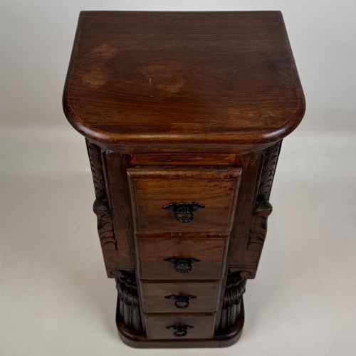 ANTIQUE 20TH CENTURY INDIAN ROSEWOOD CHEST OF DRAWERS - ADDITIONAL PHOTO 8