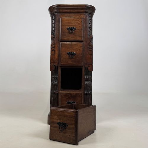 ANTIQUE 20TH CENTURY INDIAN ROSEWOOD CHEST OF DRAWERS - ADDITIONAL PHOTO 9