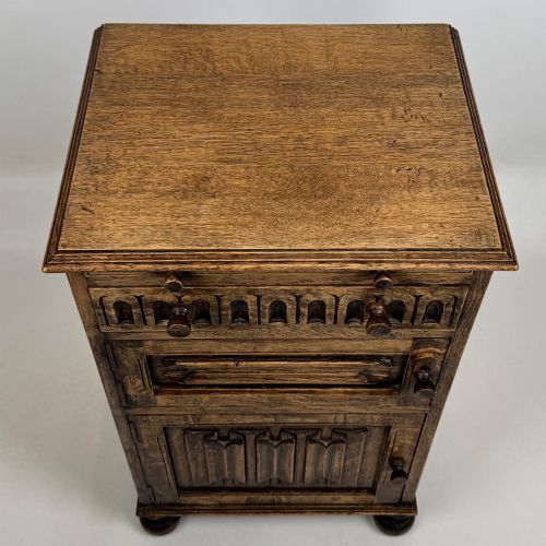 ANTIQUE 20TH CENTURY SMALL EDWARDIAN CABINET IN OAK - ADDITIONAL PHOTO 9