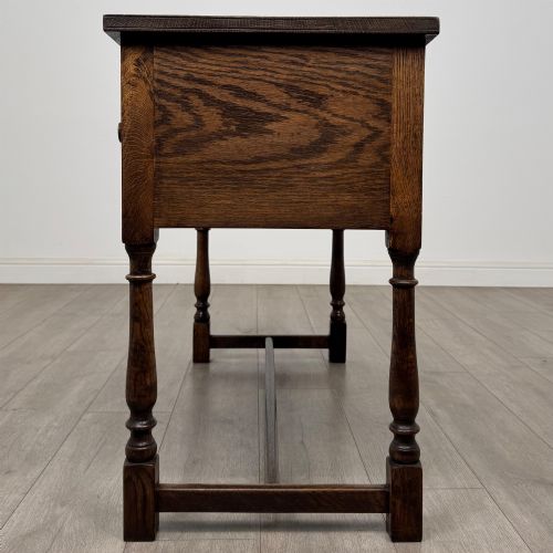 ANTIQUE 20TH CENTURY FINE QUALITY EDWARDIAN DESK IN OAK - ADDITIONAL PHOTO 2