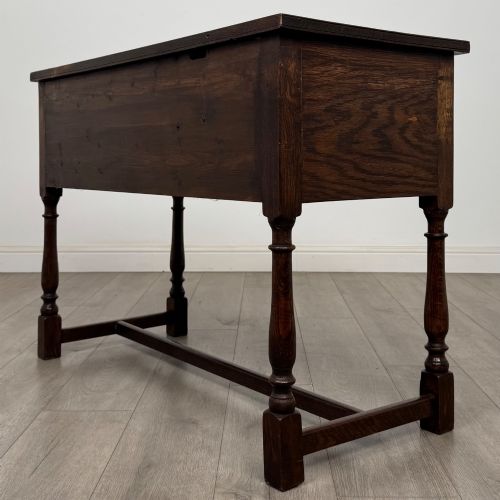 ANTIQUE 20TH CENTURY FINE QUALITY EDWARDIAN DESK IN OAK - ADDITIONAL PHOTO 5