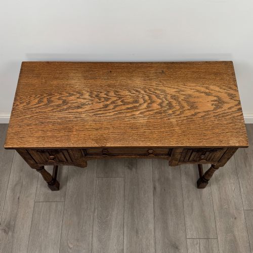 ANTIQUE 20TH CENTURY FINE QUALITY EDWARDIAN DESK IN OAK - ADDITIONAL PHOTO 8