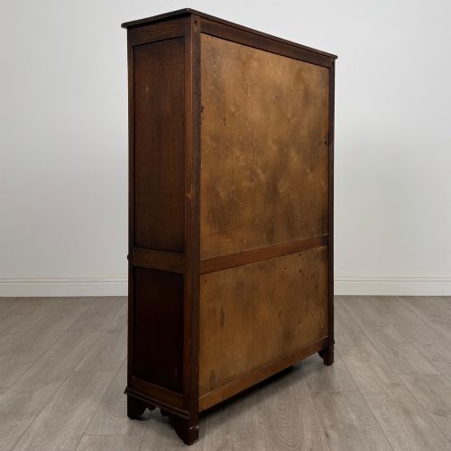 ANTIQUE 20TH CENTURY CARVED OAK DISPLAY CABINET - ADDITIONAL PHOTO 4