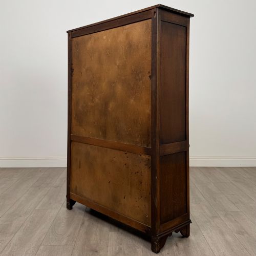 ANTIQUE 20TH CENTURY CARVED OAK DISPLAY CABINET - ADDITIONAL PHOTO 6
