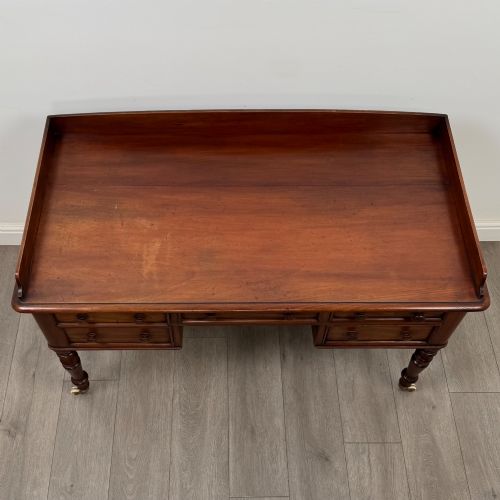 ANTIQUE 19TH CENTURY VICTORIAN WRITING TABLE IN MAHOGANY - ADDITIONAL PHOTO 8