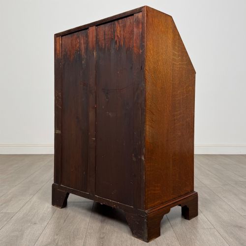 ANTIQUE 20TH CENTURY EDWARDIAN BUREAU IN GOLDEN OAK - ADDITIONAL PHOTO 6