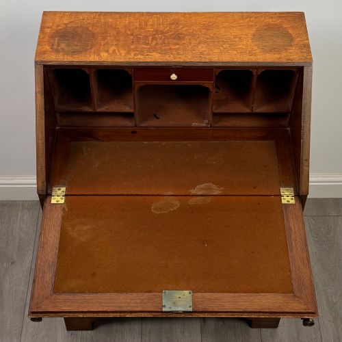 ANTIQUE 20TH CENTURY EDWARDIAN BUREAU IN GOLDEN OAK - ADDITIONAL PHOTO 10