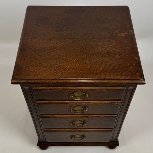 ANTIQUE 20TH CENTURY SMALL EDWARDIAN CHEST OF DRAWERS IN OAK - ADDITIONAL PHOTO 10