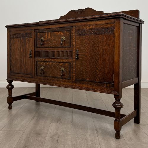 ANTIQUE 20TH CENTURY EDWARDIAN SIDEBOARD IN OAK - ADDITIONAL PHOTO 2