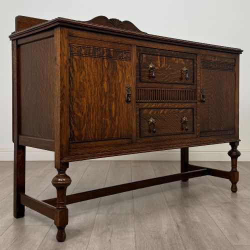ANTIQUE 20TH CENTURY EDWARDIAN SIDEBOARD IN OAK - ADDITIONAL PHOTO 7