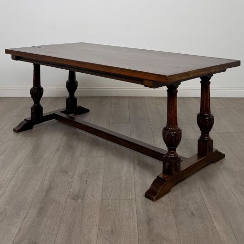 antique 20th century jacobean style dining table in oak - CATEGORY: ANTIQUE TABLES - DATED EDWARDIAN