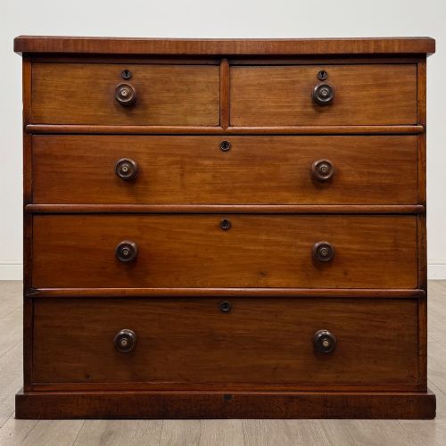 ANTIQUE 19TH CENTURY VICTORIAN MAHOGANY CHEST OF DRAWERS