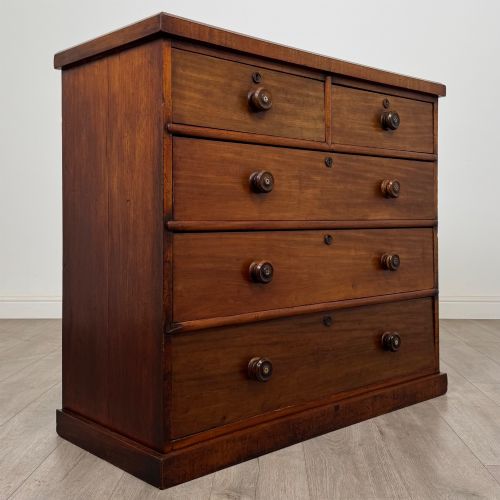 ANTIQUE 19TH CENTURY VICTORIAN MAHOGANY CHEST OF DRAWERS - ADDITIONAL PHOTO 7