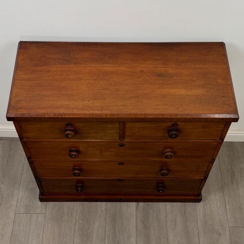 ANTIQUE 19TH CENTURY VICTORIAN MAHOGANY CHEST OF DRAWERS - ADDITIONAL PHOTO 8