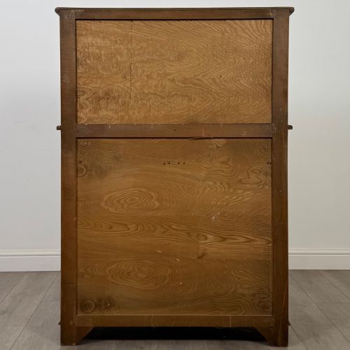 ANTIQUE 20TH CENTURY SMALL GOLDEN OAK COURT CUPBOARD - ADDITIONAL PHOTO 5
