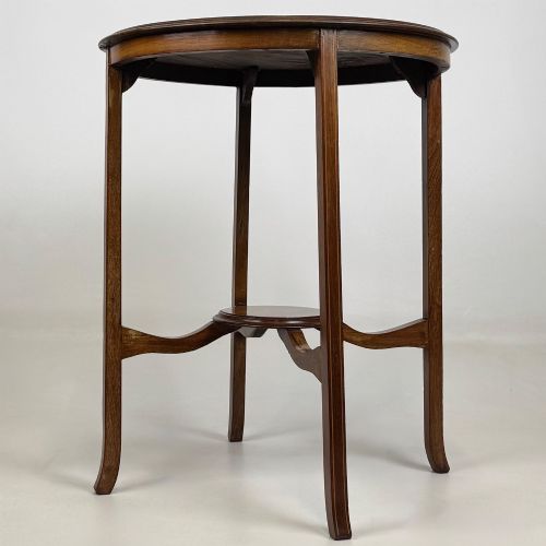 ANTIQUE 20TH CENTURY ROUND EDWARDIAN SIDE TABLE IN MAHOGANY - ADDITIONAL PHOTO 1