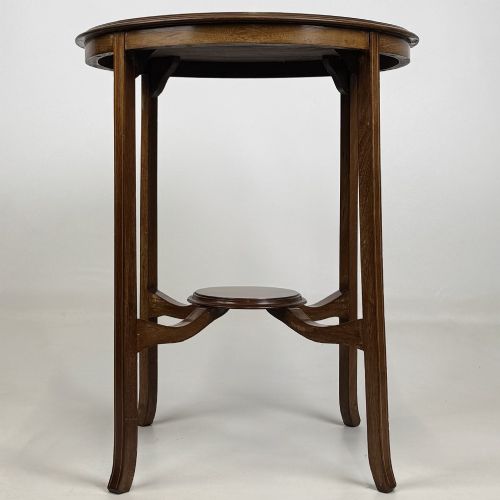 ANTIQUE 20TH CENTURY ROUND EDWARDIAN SIDE TABLE IN MAHOGANY - ADDITIONAL PHOTO 2