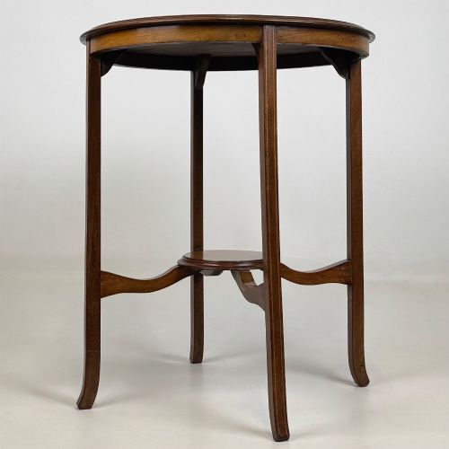 ANTIQUE 20TH CENTURY ROUND EDWARDIAN SIDE TABLE IN MAHOGANY - ADDITIONAL PHOTO 3