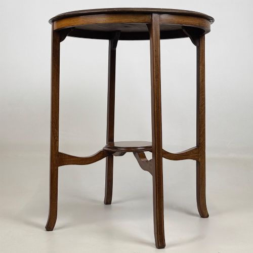 ANTIQUE 20TH CENTURY ROUND EDWARDIAN SIDE TABLE IN MAHOGANY - ADDITIONAL PHOTO 5