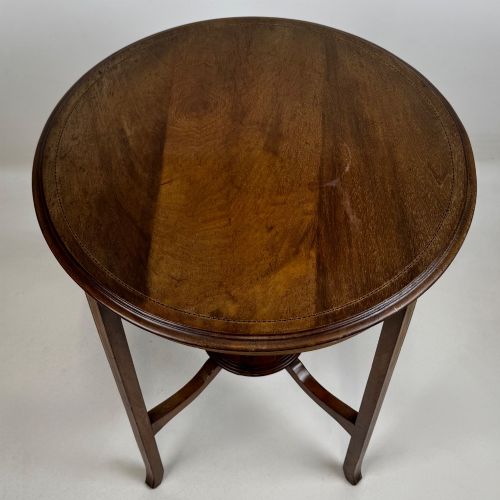 ANTIQUE 20TH CENTURY ROUND EDWARDIAN SIDE TABLE IN MAHOGANY - ADDITIONAL PHOTO 6