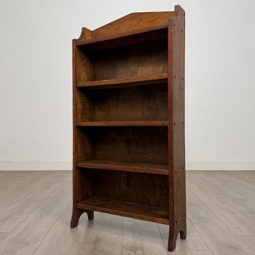 ANTIQUE 20TH CENTURY EDWARDIAN OPEN BOOKCASE IN OAK - ADDITIONAL PHOTO 2
