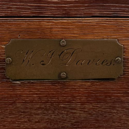 ANTIQUE 19TH CENTURY IRON BOUND VICTORIAN SILVER CHEST IN OAK - ADDITIONAL PHOTO 11