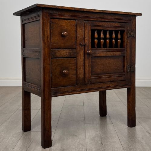 ANTIQUE 20TH CENTURY SMALL GOOD QUALITY CUPBOARD IN OAK - ADDITIONAL PHOTO 8