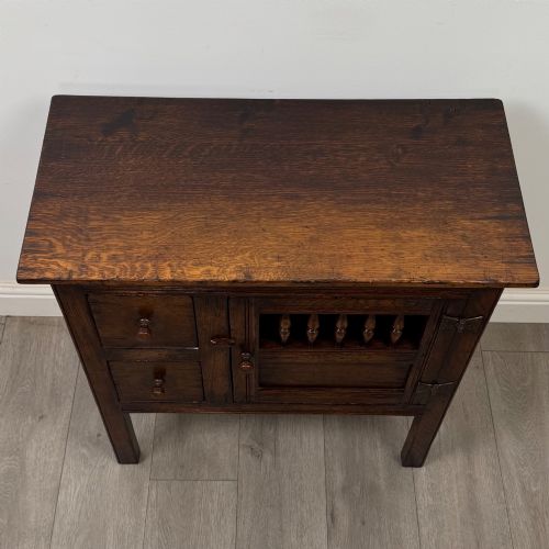 ANTIQUE 20TH CENTURY SMALL GOOD QUALITY CUPBOARD IN OAK - ADDITIONAL PHOTO 9