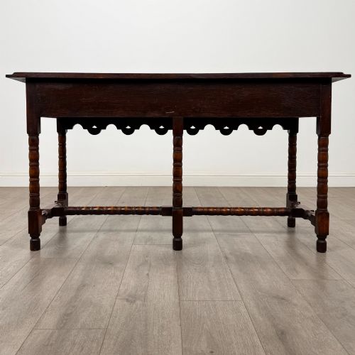 ANTIQUE 20TH CENTURY JACOBEAN STYLE DRESSER BASE IN OAK - ADDITIONAL PHOTO 4