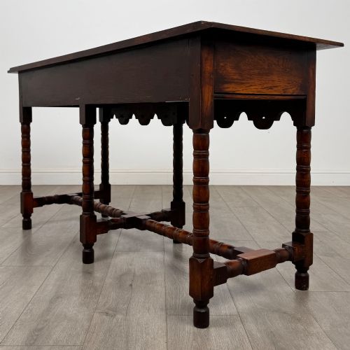 ANTIQUE 20TH CENTURY JACOBEAN STYLE DRESSER BASE IN OAK - ADDITIONAL PHOTO 5