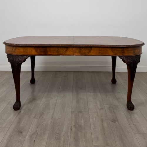 ANTIQUE 20TH CENTURY EDWARDIAN BURR WALNUT DINING TABLE - ADDITIONAL PHOTO 1