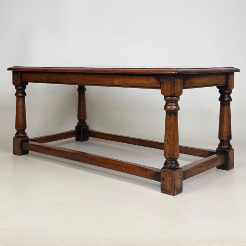 ANTIQUE 20TH CENTURY GOOD QUALITY COFFEE TABLE IN ELM - ADDITIONAL PHOTO 1