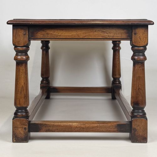 ANTIQUE 20TH CENTURY GOOD QUALITY COFFEE TABLE IN ELM - ADDITIONAL PHOTO 2