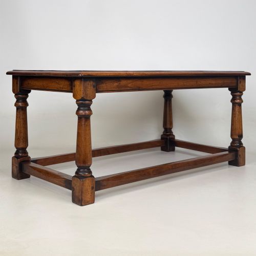 ANTIQUE 20TH CENTURY GOOD QUALITY COFFEE TABLE IN ELM - ADDITIONAL PHOTO 3