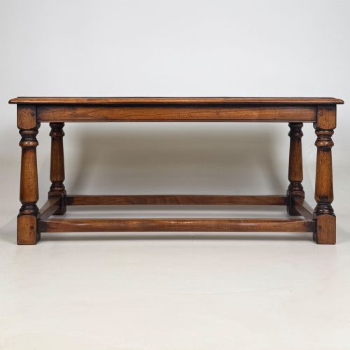ANTIQUE 20TH CENTURY GOOD QUALITY COFFEE TABLE IN ELM - ADDITIONAL PHOTO 4