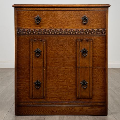 antique 20th century edwardian chest of drawers in oak - CATEGORY: ANTIQUE CHEST OF DRAWERS - DATED EDWARDIAN