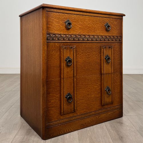 ANTIQUE 20TH CENTURY EDWARDIAN CHEST OF DRAWERS IN OAK - ADDITIONAL PHOTO 7