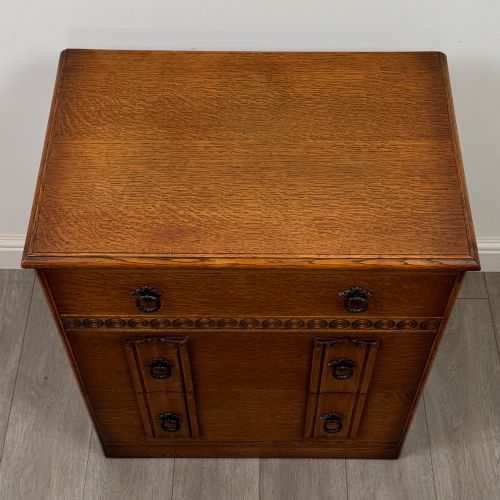 ANTIQUE 20TH CENTURY EDWARDIAN CHEST OF DRAWERS IN OAK - ADDITIONAL PHOTO 8