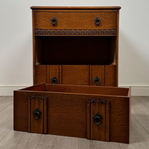 ANTIQUE 20TH CENTURY EDWARDIAN CHEST OF DRAWERS IN OAK - ADDITIONAL PHOTO 9