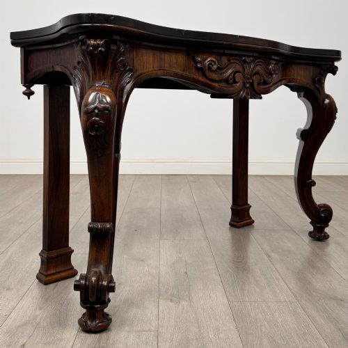 ANTIQUE 19TH CENTURY VICTORIAN SIDE TABLE IN ROSEWOOD - ADDITIONAL PHOTO 7