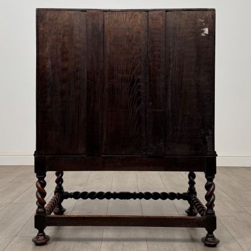 ANTIQUE 20TH CENTURY JACOBEAN STYLE BUREAU IN OAK - ADDITIONAL PHOTO 5