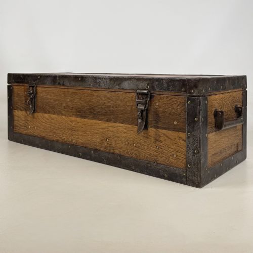 ANTIQUE 20TH CENTURY OAK STORAGE BOX OF FINE QUALITY - ADDITIONAL PHOTO 1
