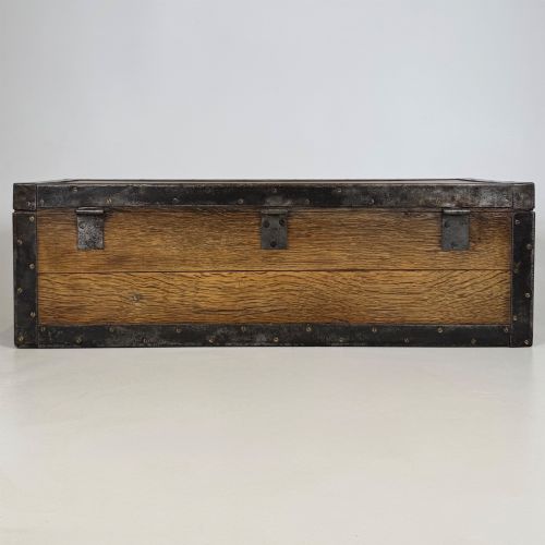 ANTIQUE 20TH CENTURY OAK STORAGE BOX OF FINE QUALITY - ADDITIONAL PHOTO 4