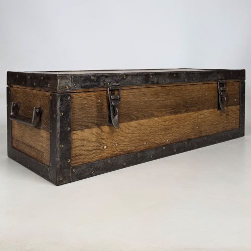 ANTIQUE 20TH CENTURY OAK STORAGE BOX OF FINE QUALITY - ADDITIONAL PHOTO 7