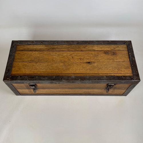 ANTIQUE 20TH CENTURY OAK STORAGE BOX OF FINE QUALITY - ADDITIONAL PHOTO 8